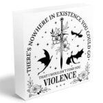 Dragon Decor Reading Wooden Box Sign, Dragon Bookshelf Library Decor Rustic Country Wooden Sign, Fantasy Book Merch Bedroom Reading Corner Book Nook Desk Decorations Supplies