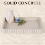 Cathyeen 14" Gray Rectangular Decorative Tray for Coffee Tables, Ottomans, and Home Décor. - Image 2