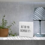 Document It: Funny Wooden Box Sign for Office Decor - Rustic Farmhouse Square 5x5 Inches - Image 6