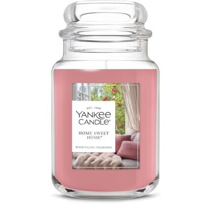 Yankee Candle Home Sweet Home Scented Candle, 22oz Large Jar, Up to 150 Hour Burn Time, Holiday Gift