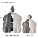 OwMell Set of 2 Loving Elephant Statues: 6" Ring Holder, Couples Gift & Lucky Home Decor - Grey - Image 6