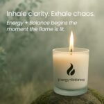 Natur IX Clean Scented Candles: Sage & Palo Santo | Non-Toxic Soy | 50-Hour Burn | Energy & Balance Blend - Image 2