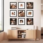 BSRHOME 12x12 Picture Frame Set of 9 - Display 8x8 with Mat or 12x12 Without Mat, Ideal for Wall or Tabletop. - Image 4