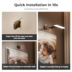 FULEN 2-Pack Battery Operated Picture Lights - Rechargeable LED Wall Sconces with Remote, 3 Color Temperatures for Art, Frames, and Dartboards. - Image 5