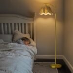 Oneach Arc Floor Lamp: Rattan Boho Design, Hand-Woven Shade, Foot Switch, Gold Metal Base—Perfect for Living Room or Bedroom Reading. - Image 6