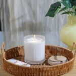 LAMORGIFT 14oz Clear Glass Candle Jars - 6 Pack with Bamboo Lids & Accessories for DIY Candle Making - Image 3