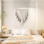 Lokeisna Macrame Wall Hanging: Handmade Woven Tapestry in Beige & Dusty Rose, 37.4” L x 27.5” W, Perfect for Gallery & Nursery Decor. - Image 6