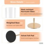 POKINE Gold Candle Holder Set of 3 for Glass Taper Candles - Perfect for Home Decor, Weddings, and Parties. - Image 9