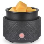 mocosa Wax Melt Warmer for Scented Wax,3-in-1Ceramic Wax Warmer Fragrances Candle Oils, Home Fragrance Burner,Electric Candle Warmer for Mom Women(Black)