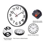 12-Inch Silent Wall Clock with Big Numbers – Easy-to-Read Decorative Timepiece for Home, Office, and School - Image 4