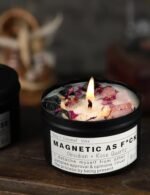 Magnetic Obsidian Crystal Candle: Protection, Attraction, Self-Love & Meditation Ritual (8oz) - Image 4