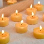 100 Pack Pure Beeswax Tealight Candles | Bulk Natural Unscented, Clean Burning Yellow Candles - Image 2