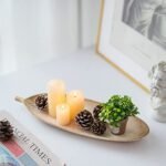 Hanobe Leaf Wooden Tray: Leaf-Shaped Key and Decor Bowl for Candles and Accessories - Image 6