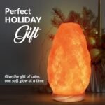 USB Himalayan Salt Lamp with Touch Dimmer, Natural Pink Crystal, LED Bulb, Wooden Base – Ideal Home Decor Gift! - Image 8