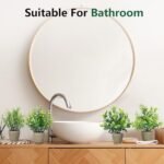 FAVOWREATH 4 Pack Mini Artificial Plants in Ceramic Pots – Perfect for Home, Office, and Bathroom Decor! - Image 6