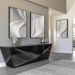 Modern Abstract Wall Art in Silver Gray, 24x36" Prints for Living Room, Office, and Hallway Decor. - Image 2