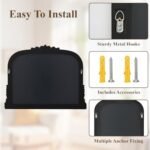 VETROVUE 36x27 Inch Round Beaded Wall Mirror, Tempered Glass, Rust-Resistant, Dual Hanging, Bronze Finish. - Image 5