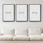 Modern Abstract Wall Art in Silver Gray, 24x36" Prints for Living Room, Office, and Hallway Decor. - Image 3