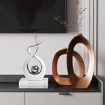 Norrclp Modern Abstract Ceramic Statue - Elegant Table Decor for Dining Room, Living Room, and Office Centerpieces. - Image 4