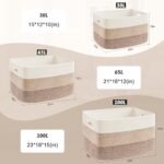 Artfeel Rectangular Woven Basket, 65L Storage for Blankets, Toys, Laundry & Magazines in Nursery or Living Room. - Image 2