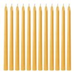 12 Pack Taper Beeswax Candles 12 Inch - Handcrafted, Dripless, and 10 Hours Long Burning Beeswax Candles for Elegant Dining, Relaxing, and Celebrating - Set The Mood with Natural Beeswax Candles