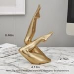 Zonsuli Golden Legs Sculpture: Elegant Resin Decor for Indoor/Outdoor Use, Ideal for Bedroom and Office. - Image 3
