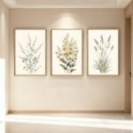 Anyzal Large Framed Minimalist Botanical Wall Art - Modern Beige Floral Decor for Living Room, Bedroom, Office (16x24x3) - Image 2