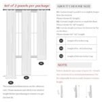 96-Inch Pinch Pleated Linen Curtains for Living Room & Bedroom - Light Filtering Boho Drapes, 2 Panels with Hooks & Rings for 8ft Cream Birch Sliding Glass Door. - Image 8