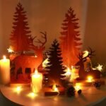 EIMMBD 5-Piece Rustic Metal Christmas Tree & Elk Decor—Vintage Evergreen Centerpieces for Farmhouse Mantel and Shelf - Image 3