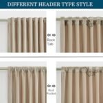 PRIMROSE 108" Blackout Velvet Curtains - Set of 2, Heavy Room Darkening Drapes for Living Room & Bedroom. - Image 2