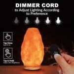 USB Himalayan Salt Lamp with Touch Dimmer, Natural Pink Crystal, LED Bulb, Wooden Base – Ideal Home Decor Gift! - Image 6