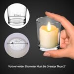 Homemory Flameless Votive Candles with Timer – Real Wax, 400+ Hours, Battery Operated, Set of 6. Perfect for Weddings, Parties, and Holidays. - Image 3
