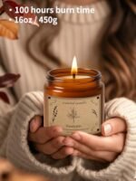 POOTES 16oz Eucalyptus Soy Candle – Long-Lasting Aromatherapy with 100-Hour Burn for Stress Relief. - Image 4