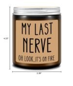 Homsovler Gifts for Women: Funny "My Last Nerve" Lavender Candle - Perfect for Birthday, Christmas, and Stocking Stuffers! - Image 10