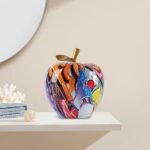 Colorful Apple Figurine - Abstract Graffiti Resin Sculpture for Home Decor & Christmas Gift - Image 5