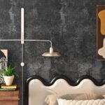 Livelynine Black Textured Concrete Wallpaper - Peel and Stick for Bedroom, Kitchen, Living Room, and More! 15.8"x78.8" - Image 2