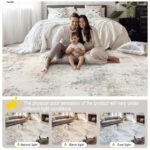 8x10 Washable Area Rugs: Modern Abstract Soft Non-Slip Carpet for Living Room, Bedroom, and Home Office. Stain Resistant & Thin! - Image 7