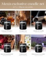 AOOVOO Men's Scented Candle Set – 6 Pack, 300-Hour Soy Wax Candles for Gifts & Home Use - Image 4