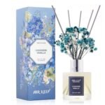 Airkeep Reed Diffuser Set,3.38 fl oz (100 ml) - Cashmere Vanilla Oil Diffusers with 8 Reed Sticks, Home Fragrance Reed Diffuser for Bathroom Shelf Decor