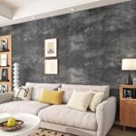 Livelynine Black Textured Concrete Wallpaper - Peel and Stick for Bedroom, Kitchen, Living Room, and More! 15.8"x78.8" - Image 5