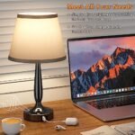 Kakanuo Touch Table Lamp: Dimmable USB-C Nightstand Lamp for Bedroom, Living Room, Office - LED Included. - Image 2
