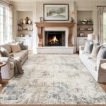 8x10 Washable Area Rugs: Modern Abstract Soft Non-Slip Carpet for Living Room, Bedroom, and Home Office. Stain Resistant & Thin! - Image 2