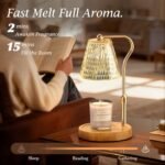 Dimmable Candle Warmer Lamp with Timer & Adjustable Height - Perfect Gift for Women & Modern Home Decor! - Image 2
