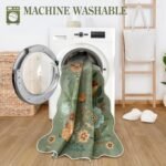 Lahome 5x7 Floral Area Rug - Soft, Non-Slip, Washable, Stain-Resistant Boho Design for Living Room & Bedroom (Green) - Image 4