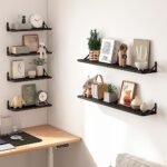 Fixwal Rustic Floating Shelves Set of 8, 4.7in Wall Storage for Bedroom, Kitchen, Bathroom, Office (Black) - Image 6