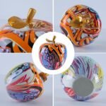 Colorful Apple Figurine - Abstract Graffiti Resin Sculpture for Home Decor & Christmas Gift - Image 4