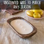 10-Inch Wooden Dough Bowl Soy Candle | Farmhouse Table Decor | 4-Wick Wooden Centerpiece - Image 6