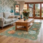 Lahome 5x7 Floral Area Rug - Soft, Non-Slip, Washable, Stain-Resistant Boho Design for Living Room & Bedroom (Green) - Image 2