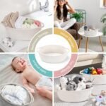 4-Pack Small Woven Baskets with Handles, 12"x8"x5", for Nursery Storage & Gift Baskets. - Image 5