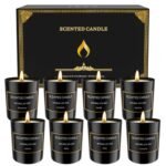 8 Pack Scented Candles Set for Men&Women, Aromatherapy Soy Candles for Home Scented, Holiday Candles Black Mens Candle Gift Set for Christmas, Birthday, Anniversary
